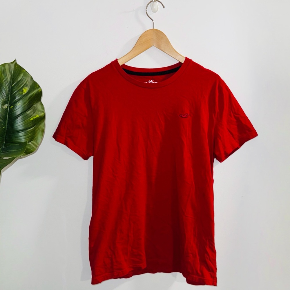 HOLLISTER | Red Short Sleeve Tee 100% Cotton Size Medium